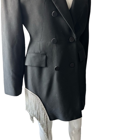 Zara Black Double-Breasted Women's Blazer Dress Size Small - Picture 5 of 8